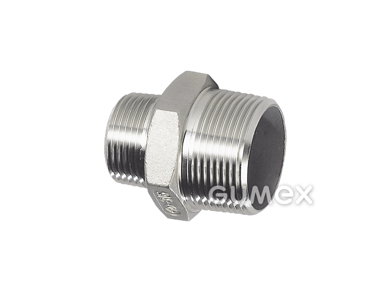 Verschraubung für Flüssigkeiten, Außengewinde G 1/2" - Außengewinde G 3/4", 20bar, Edelstahl, 